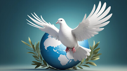 International day of non violence with abstract watercolor background ai generative