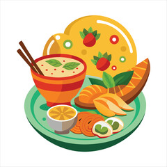 Thai Foods vector illustration  