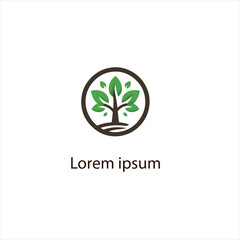 Natural tree logo design