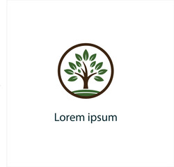 Natural tree logo design