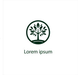 Natural tree logo design
