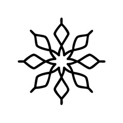 mandala silhouette in white background  Icon