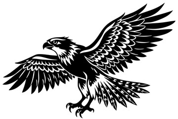 osprey bird, osprey silhouette vector, hawk osprey bird vector illustration