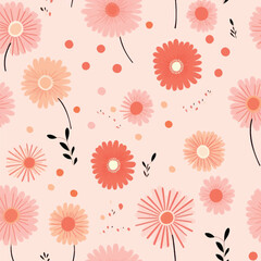 Fototapeta premium rawpixeloffice2_flower_pattern_cute_risograph_printing_noise_te_0acbb0ac-9246-49d9-adf0-ed5c0c4b86d1-j