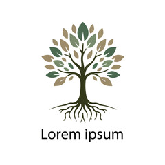 Natural tree logo design