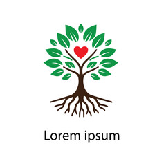 Obraz premium Natural tree logo design