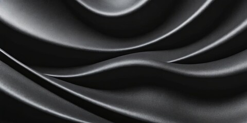 Fototapeta premium A black fabric with a wave pattern