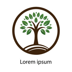 Natural tree logo design