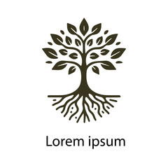 Natural tree logo design