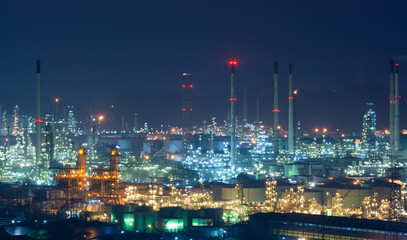 Fototapeta premium Power of Industry Oil Refinery