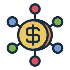 Diversification of money symbolizing risk management and financial strategy.