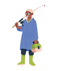 adult fishing character