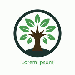 Natural tree logo design
