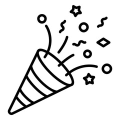 Confetti explosion icon for celebration or party