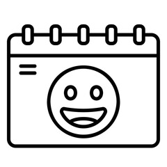 April Fool's calendar icon with laughing emoticon