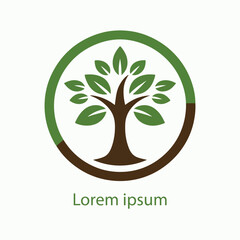 Obraz premium Natural tree logo design