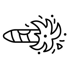 Exploding cigarette prank icon for april fools