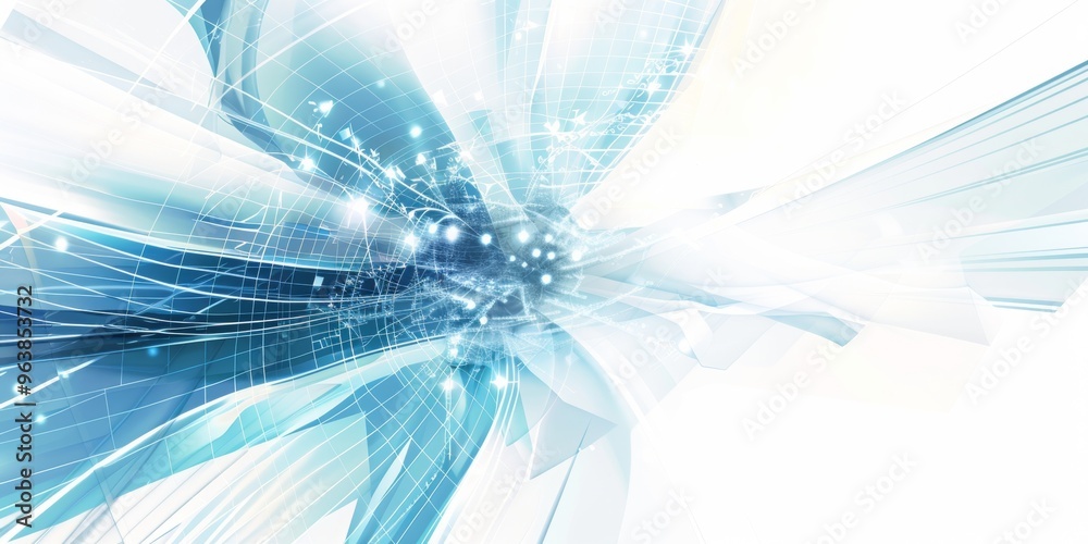 Sticker hi tech background for a web banner, white background
