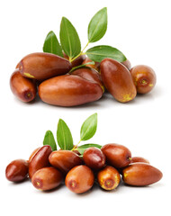 jujube or chinese date on white background
