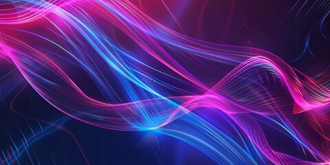 Naklejka premium Light effect line technology background