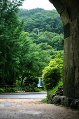 The gate in the old stone castle of Namhansanseong