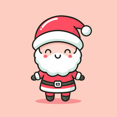 Cute Little Santa Claus Mascot Design