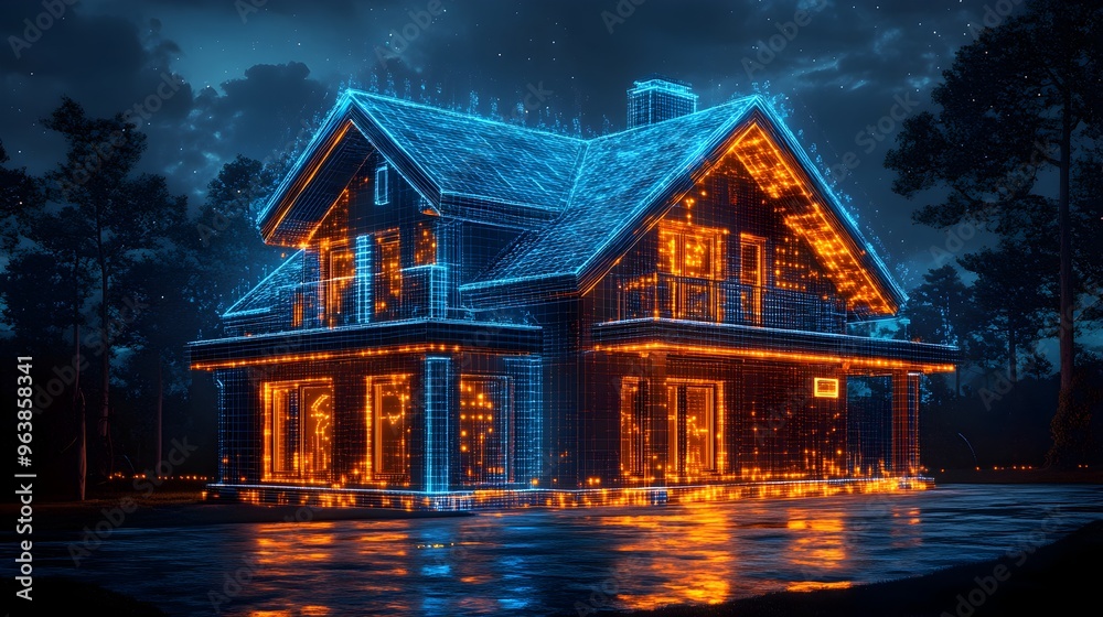 Aufkleber innovative smart thermostat graphic utilizing iot technology for energy efficiency