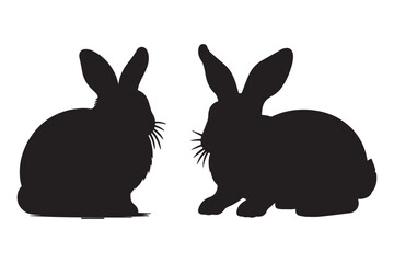 Rabbit silhouette vector illustration