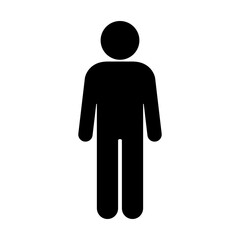 男性が立っているアイコン、透明背景
