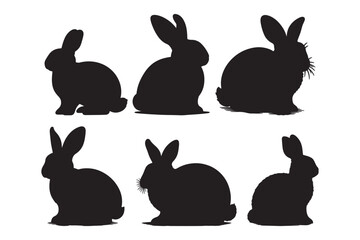 Rabbit silhouette vector illustration