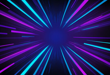 Obraz premium neon blue and purple color digital abstract background. Generated by AI