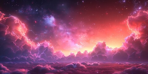 Fototapeta premium minimalist cosmic background purple