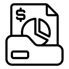 Finance portfolio icon symbolizing wealth, investment, and stock market management.