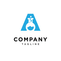 Letter A Laboratory science logo icon