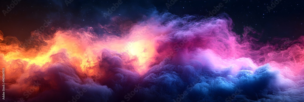 Poster vibrant gradient background with bold color blend