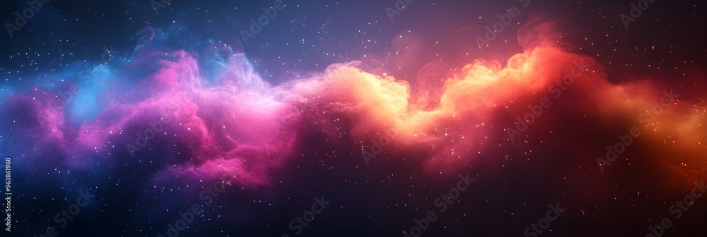 Poster vibrant gradient background with bold color palette