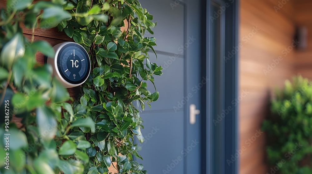 Aufkleber Innovative Smart Thermostat Powered by IoT Sensors for Efficient Home Climate Control