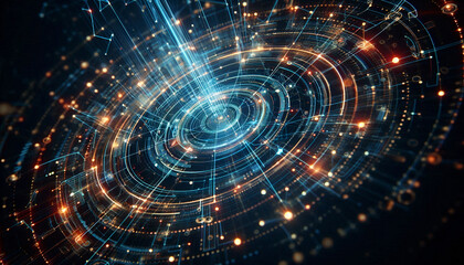 Fototapeta premium Network technology background