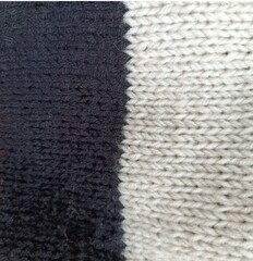 black and white knitted fabric