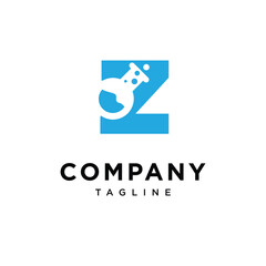 Letter Z Laboratory science logo icon vector 