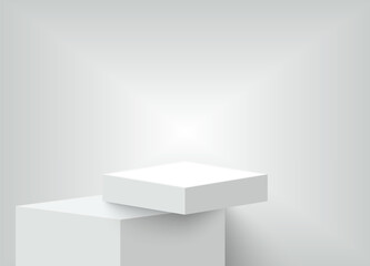 Minimal platform for product showcase. Vector illustration.