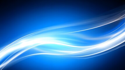Abstract Blue Swirling Background with White Lines