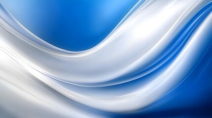 Abstract Blue and White Wave Background Design