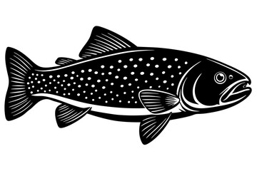 Trout silhouette, Trout fish vector