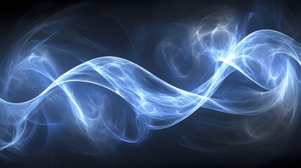 Abstract Blue Swirling Energy Lines Background