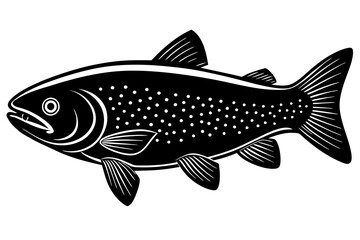 Trout silhouette, Trout fish vector