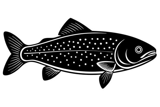 recommend clip art: 
                    Trout and salmon silhouette, trout tish vector illustration