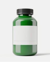 Obraz premium supplement bottle mockup with blank label, studio photo