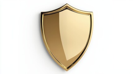 Golden Shield  Blank Emblem  Glossy  Protection  Security   Award