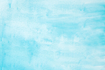 Watercolor background, art abstract surface blue watercolour painting textured design on white paper background, banner, backdrop, template, poster, wallpaper